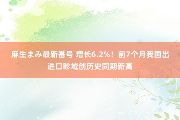 麻生まみ最新番号 增长6.2%！前7个月我国出进口畛域创历史同期新高