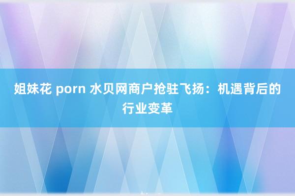 姐妹花 porn 水贝网商户抢驻飞扬：机遇背后的行业变革