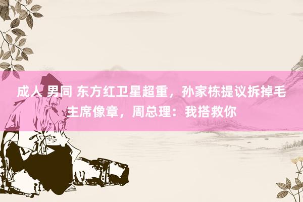成人 男同 东方红卫星超重，孙家栋提议拆掉毛主席像章，周总理：我搭救你